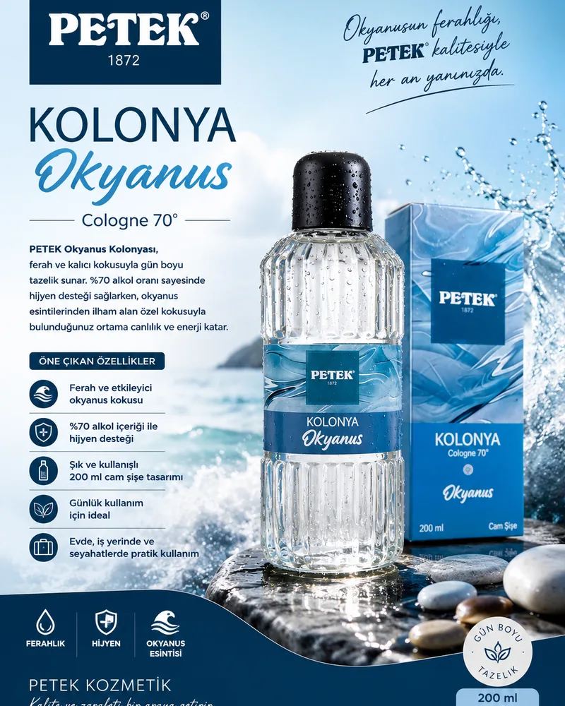 Petek cam şişe parfümlü okyanus kolonyası — fotoğraf 1