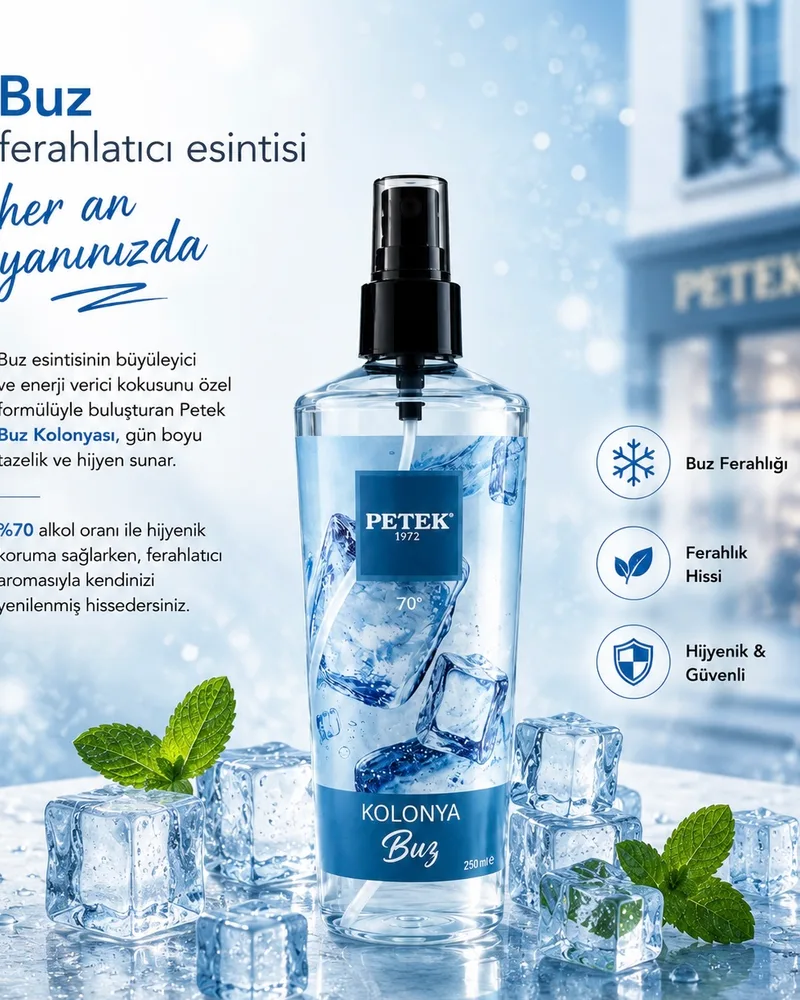 Petek Kozmetik Parfümlü sprey Buz kolonyası