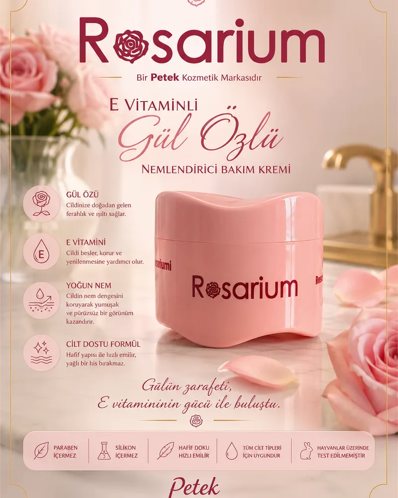 Rosarium Rosarium gül özlü+Jojoba yağlı cilt bakım kremi