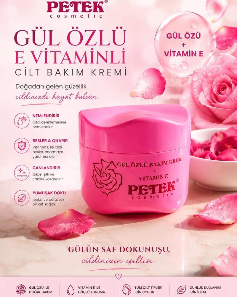 Petek gül özlü+e vitaminli cilt bakım kremi — fotoğraf 1