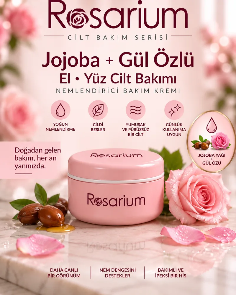 Rosarium gül+Jojoba cilt bakım kremi